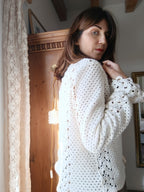 Cardigan Rose pièce unique