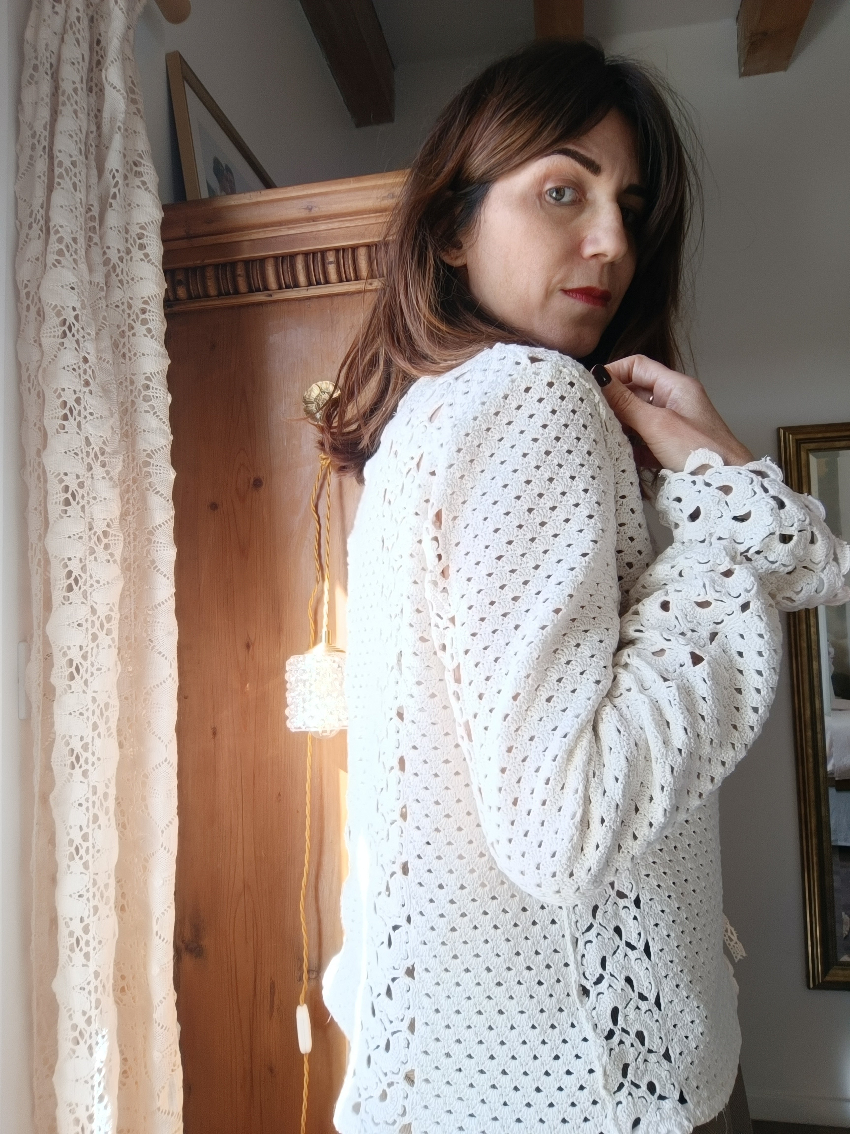 Cardigan Rose pièce unique