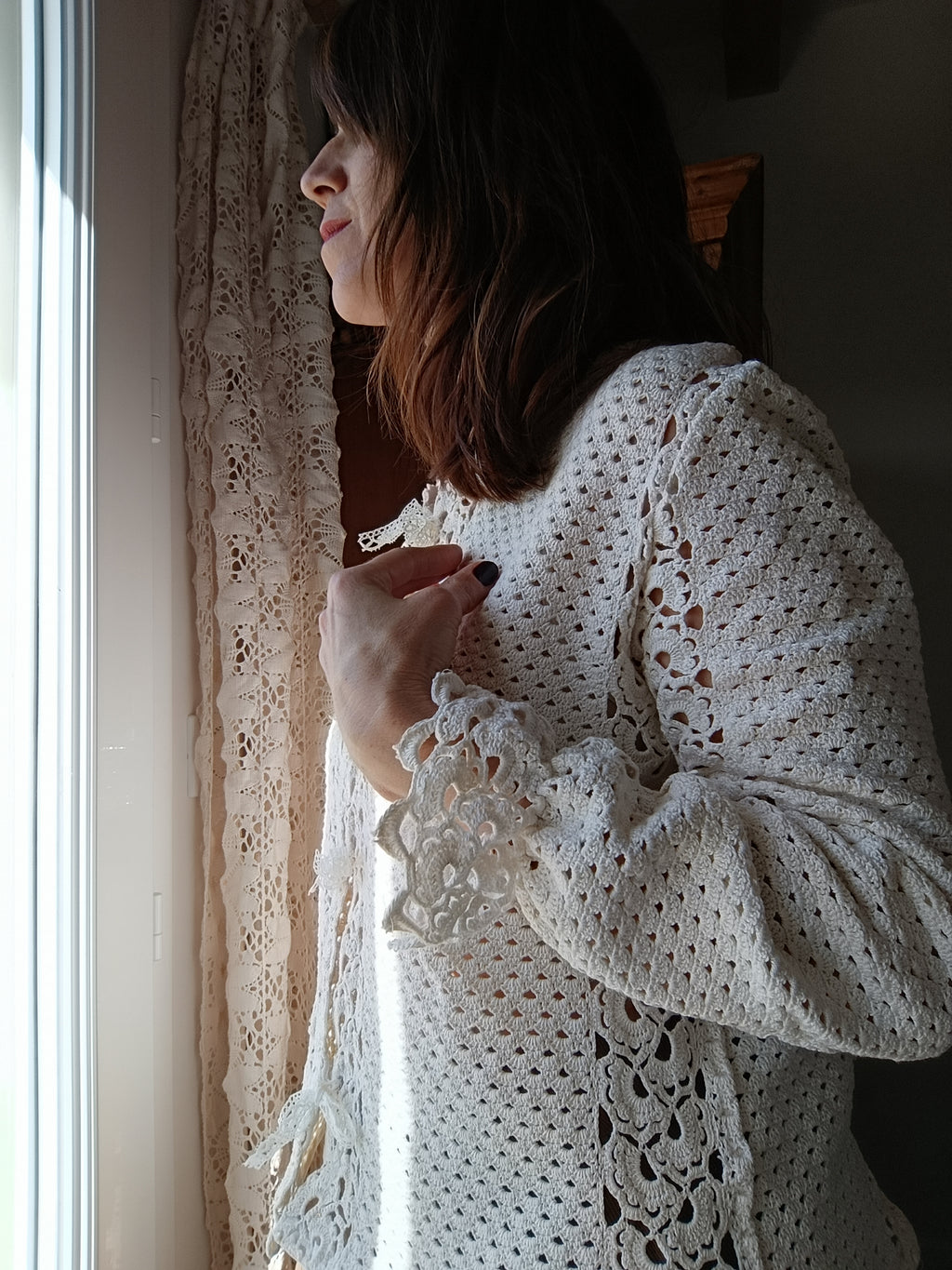 Cardigan Rose pièce unique