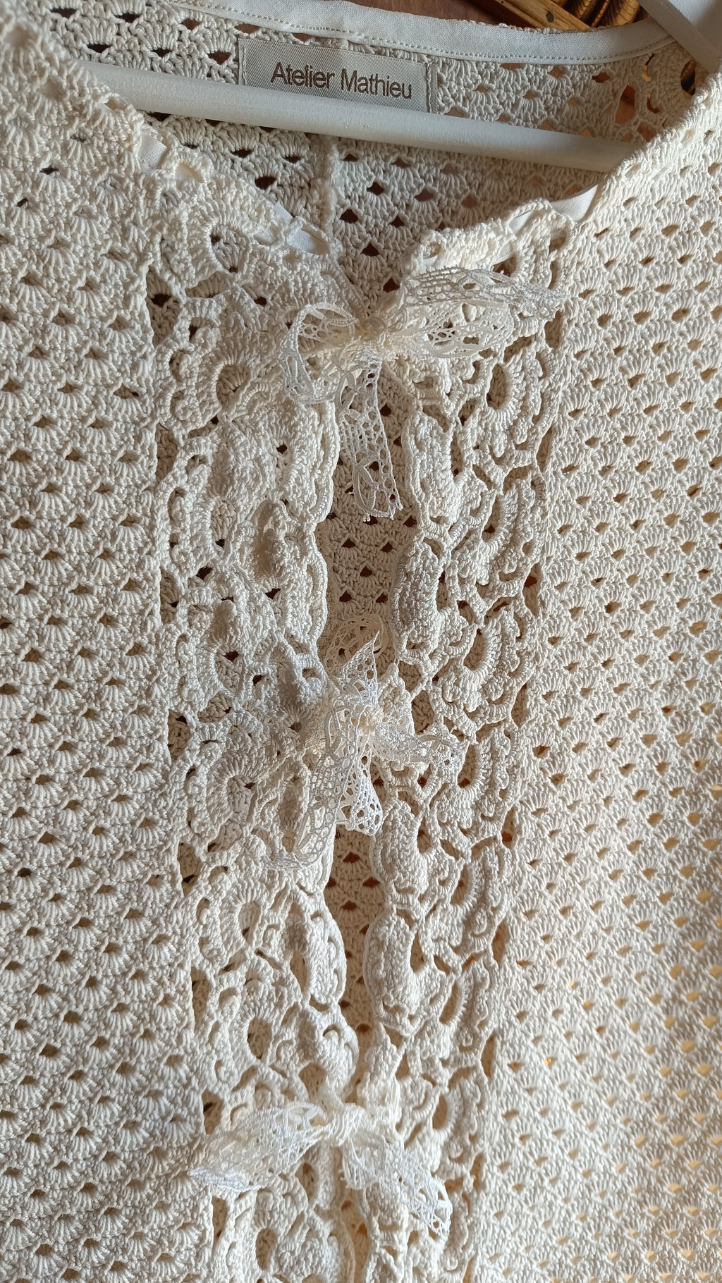 Cardigan Rose pièce unique