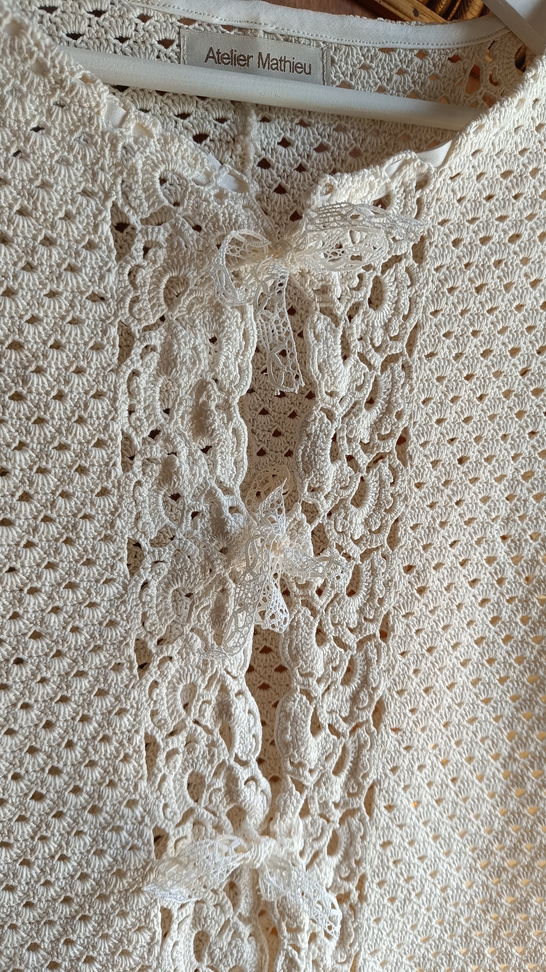 Cardigan Rose pièce unique